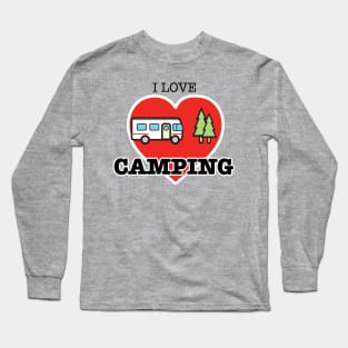 I Love Camping - Heart and Motorhome - Class A Long Sleeve T-Shirt